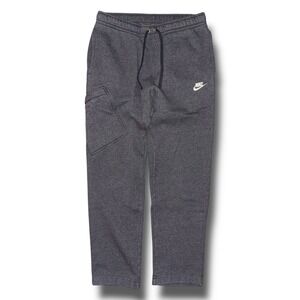 NIKE Sweatpants Small Sportswear Club Open Hem Cargo Fleece Pants Drawstring‎